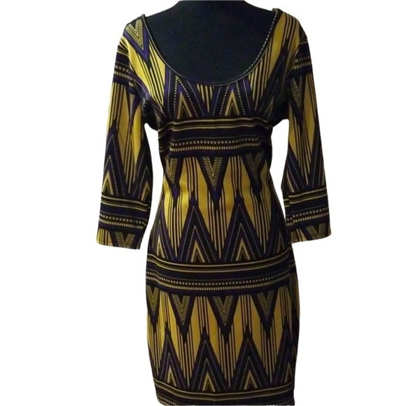COPY - Fashion to Figure Dress  Scoop Neck Fitted  3/4 sleeve - 1X - Picture 1 of 6
